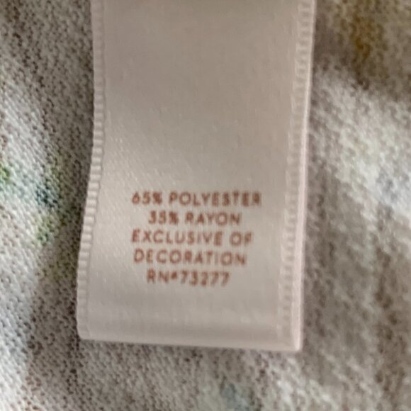 Lauren Conrad Pineapple Print Eyelash Lace Tie Back Top Sz L #135A - Picture 9 of 10